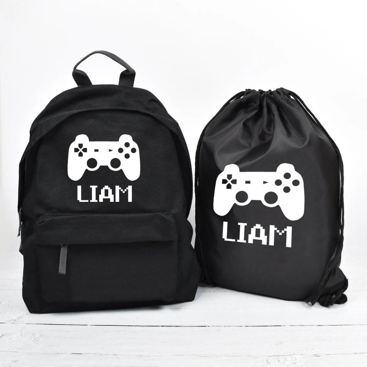 Personalised Gaming Backpack, Gamer School Bag, Kids Gamer Rucksack, Boys School Backpack, Kids Children Student Backpack, Back To School - Amy Lucy