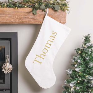 Personalised Gold Christmas Stocking Christmas Stocking Personalised Rose Gold Stocking Christmas Decoration - Amy Lucy