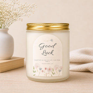 Personalised Good Luck Candle Gift gift-box presentation