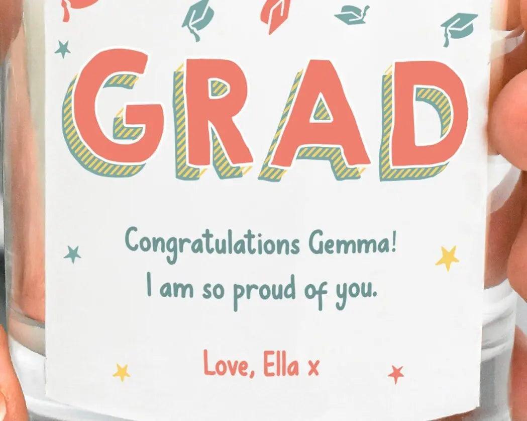Personalised Graduation Candle, Graduation Gift, Graduation Gift for Her, Graduate Gifts, Custom Graduation Gift, Personalised Candle, Her - Amy Lucy