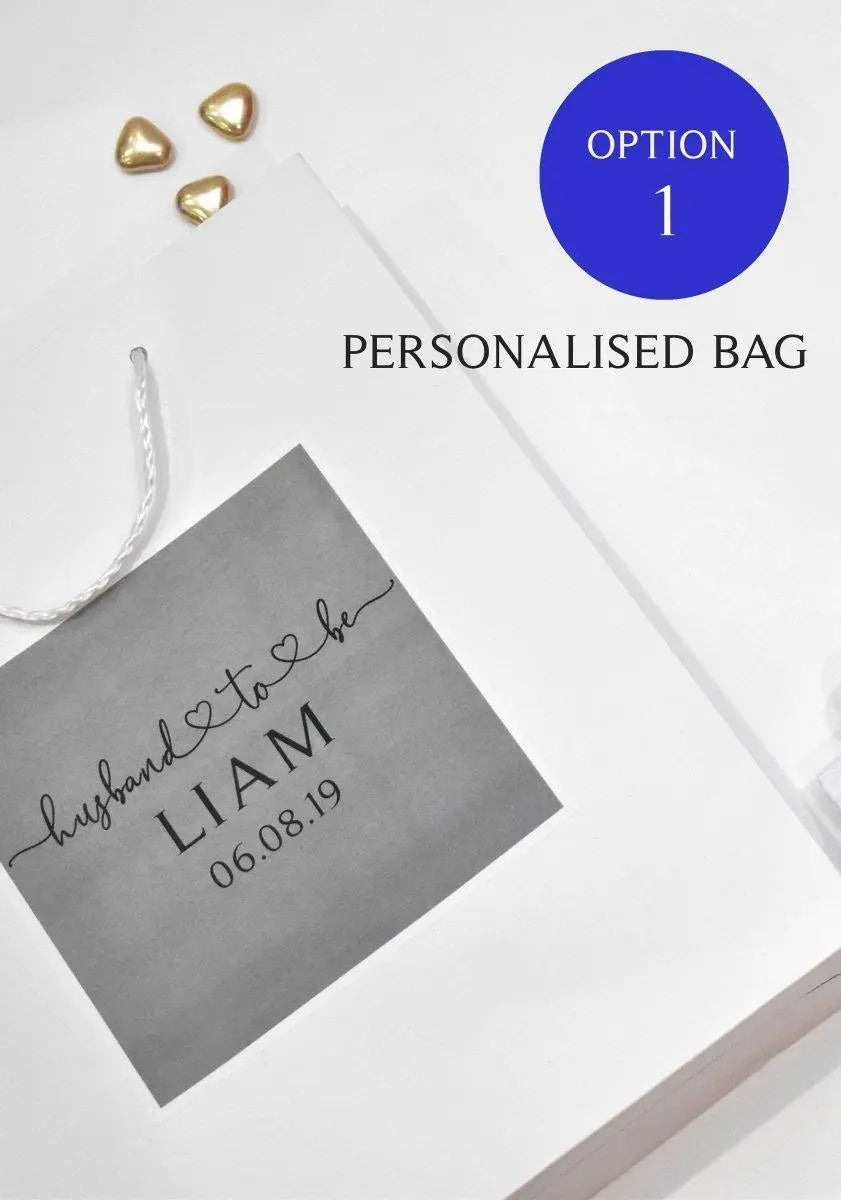 Personalised Groom Gift Bag, Personalised Husband to Be Gift Bag, Groom Gifts, Wedding Groom Gifts, Gift for Him, Groomsman Gifts, Wedding - Amy Lucy