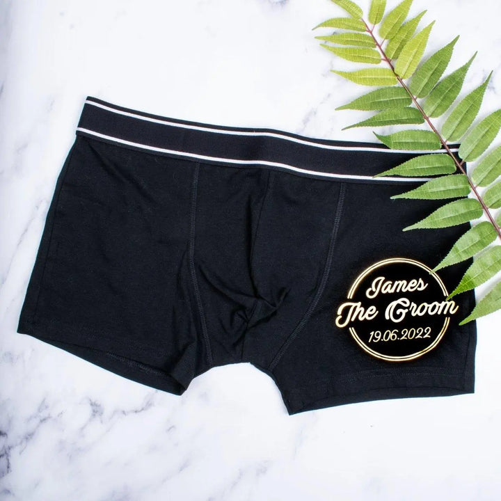 Personalised Groomsman Boxer Shorts, Groom Boxer Shorts, Groom Pants, Groom Boxers, Groom Attire, Groom Underwear, Groomsman Gift, Briefs - Amy Lucy