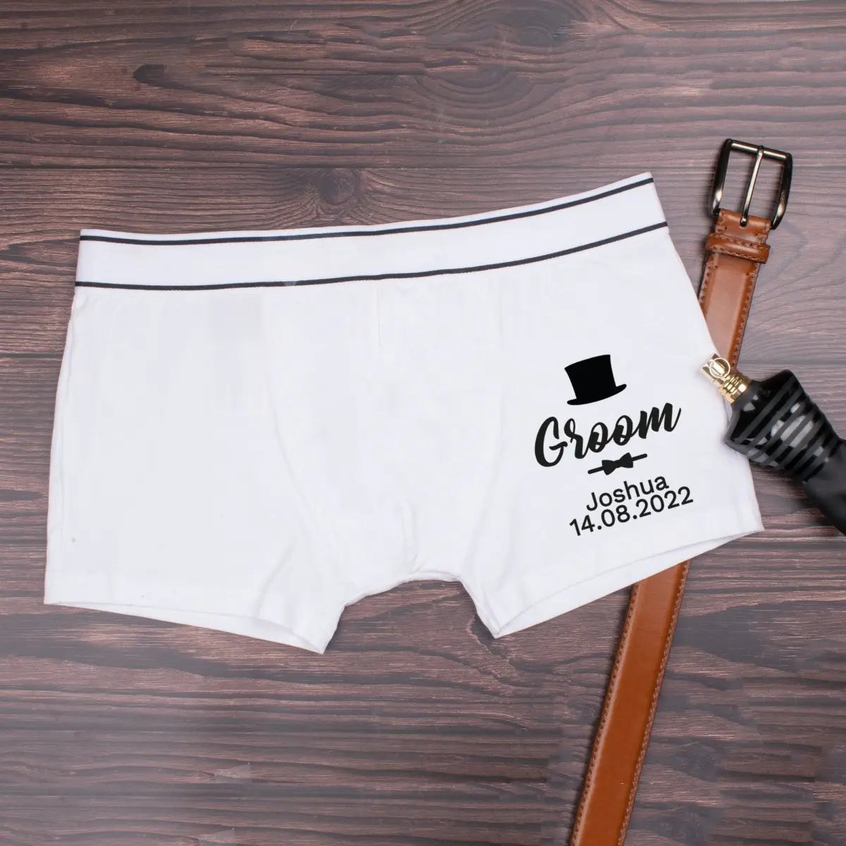 Personalised Groomsman Boxer Shorts, Groom Boxer Shorts, Groom Pants, Groom Boxers, Groom Attire, Groom Underwear, Groomsman Gift, Briefs - Amy Lucy