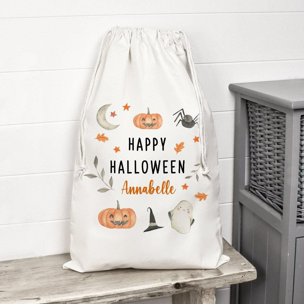 Personalised Halloween Gift Sack, Halloween Loot Bag, Halloween Treat Bags, Halloween Small Bags, Halloween Gift Bag, Halloween Gift Bags, - Amy Lucy