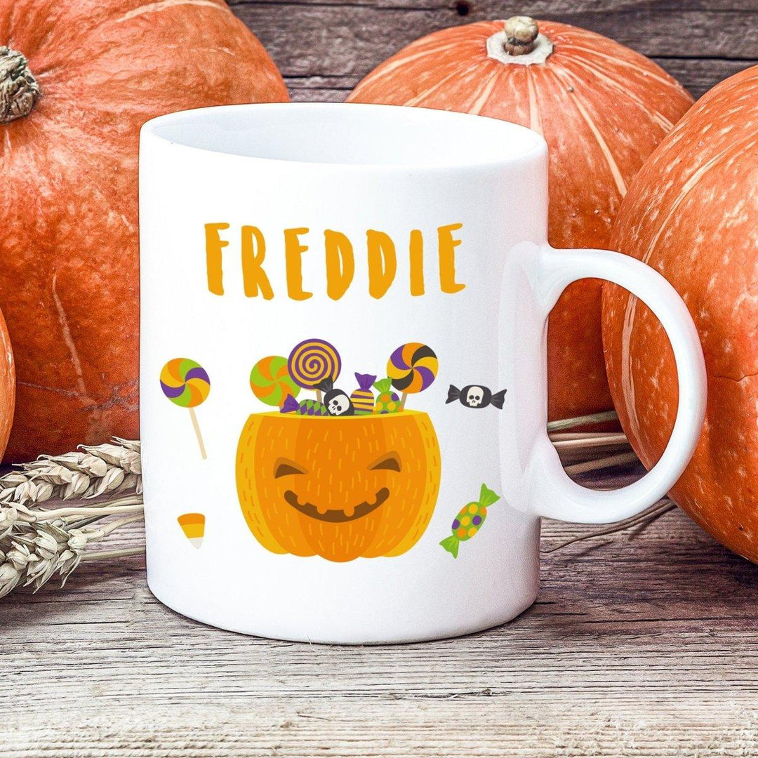 Personalised Halloween Mug, Halloween Mugs, Custom Halloween Mug, Halloween Gifts, Pumpkin Mug, Halloween Decor, Child Halloween Gift - Amy Lucy