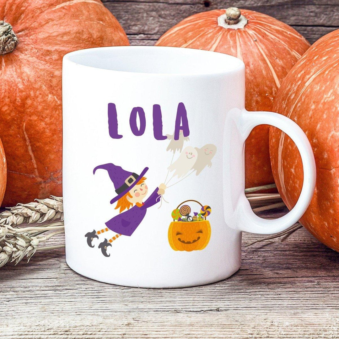 Personalised Halloween Mug, Halloween Mugs, Custom Halloween Mug, Halloween Gifts, Witch Mug, Halloween Decor, Child Halloween Gifts - Amy Lucy