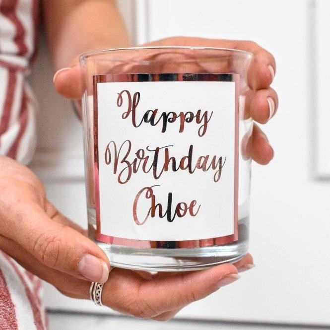 Personalised Happy Birthday Candle, Personalised Birthday Candle Gift, Birthday Party Candles, 21st Birthday Gift, Gift for Her - Amy Lucy