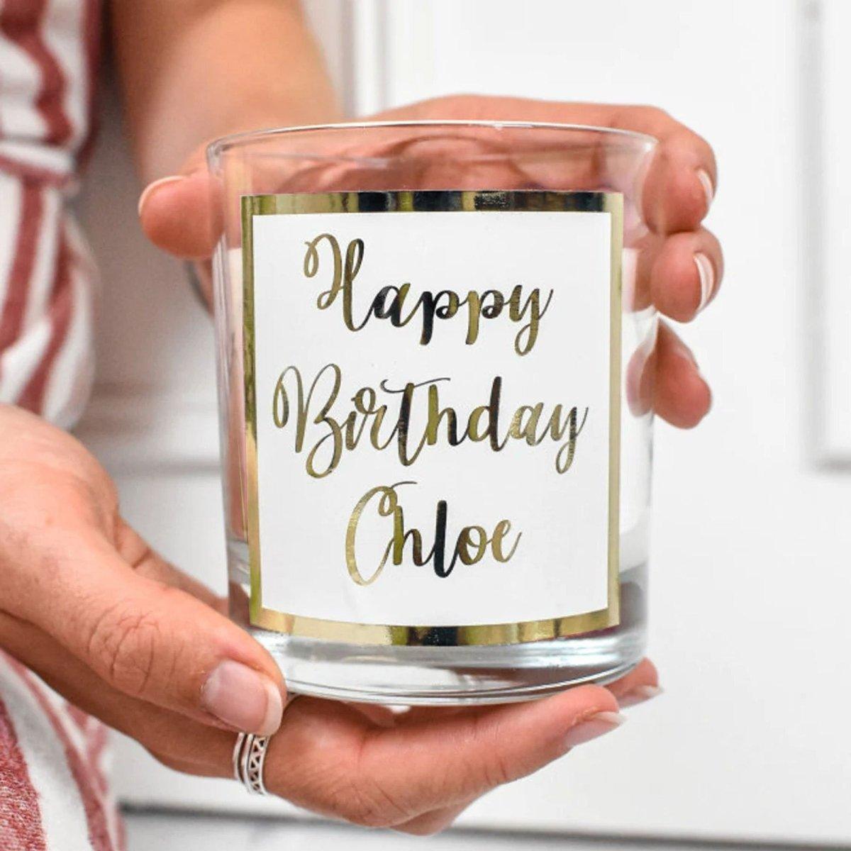 Personalised Happy Birthday Candle, Personalised Birthday Candle Gift, Birthday Party Candles, 21st Birthday Gift, Gift for Her - Amy Lucy
