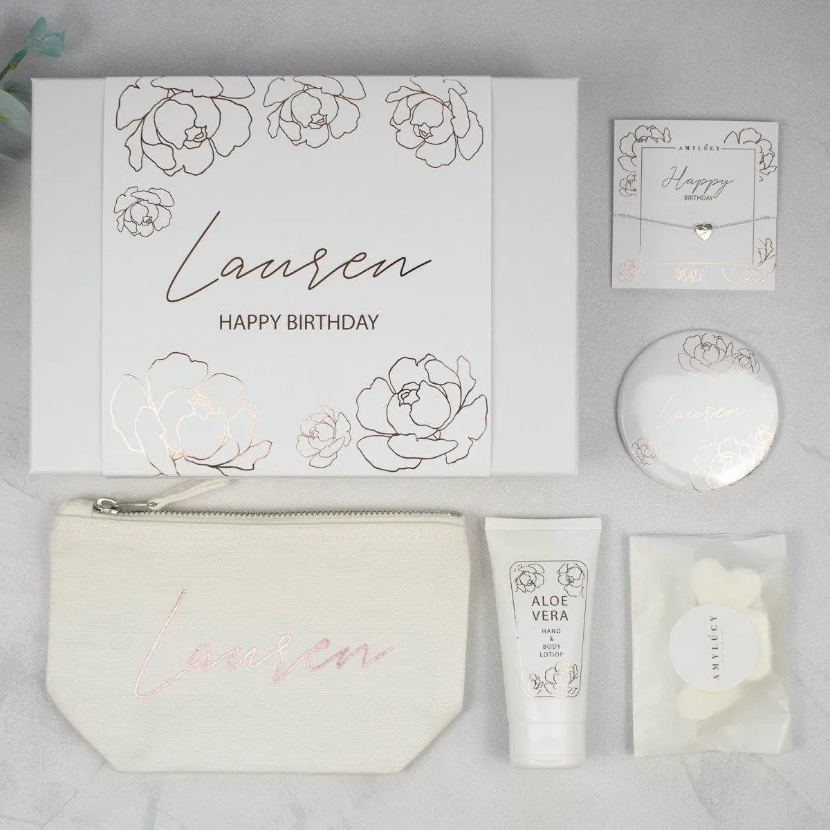 Personalised Happy Birthday Gift Box, Birthday Filled Gift Box, Milestone Birthday Gift, Beauty Filled Gift Boxes, Happy Birthday Gift, Gift - Amy Lucy