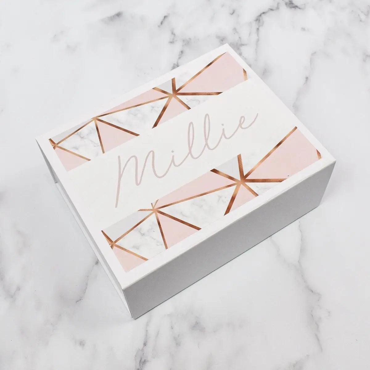 Personalised Happy Birthday Gift Box Filled, Rose Gold Best Friend Gift Box, Beauty Filled Gift Boxes, Thinking of You, Happy Birthday - Amy Lucy