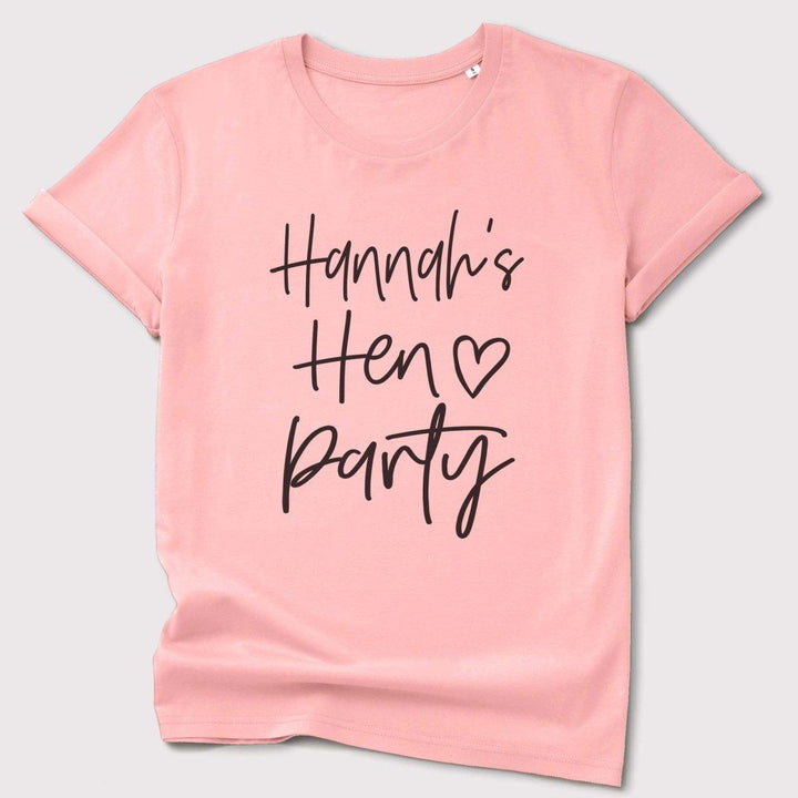 Personalised Hen Party T-shirt, Bachelorette T-shirts, Organic Hen Party Tops, Bride To Be Tops, Bride Tribe Tops, Bridesmaid Tops, Maid - Amy Lucy