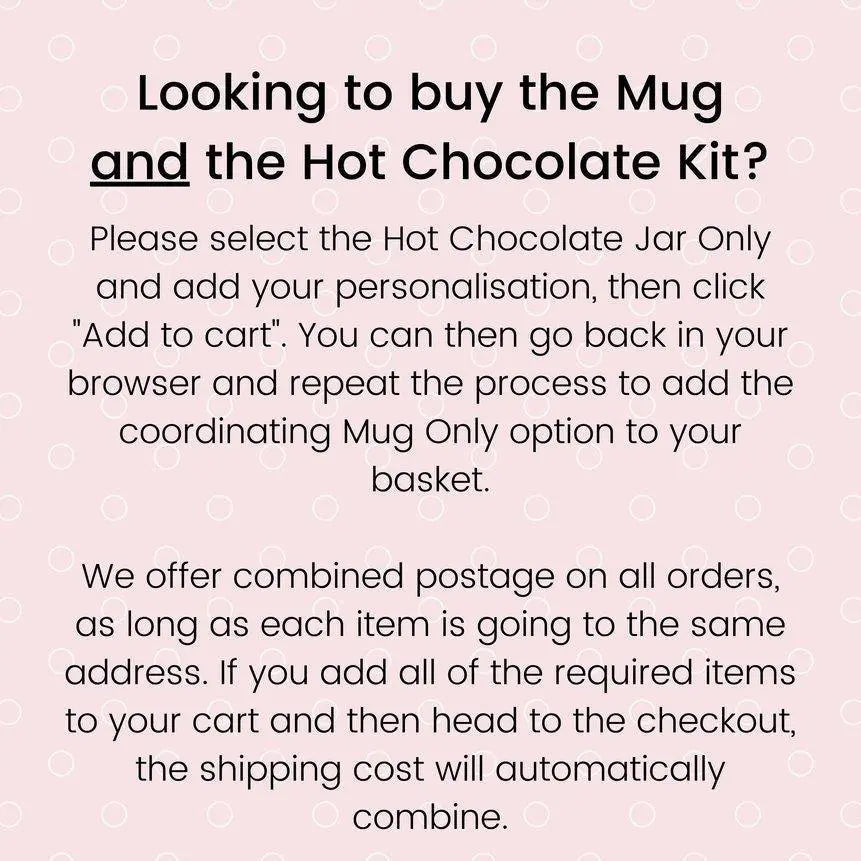 Original personalised Christmas tree wreath hot chocolate mug and matching gift set photograph