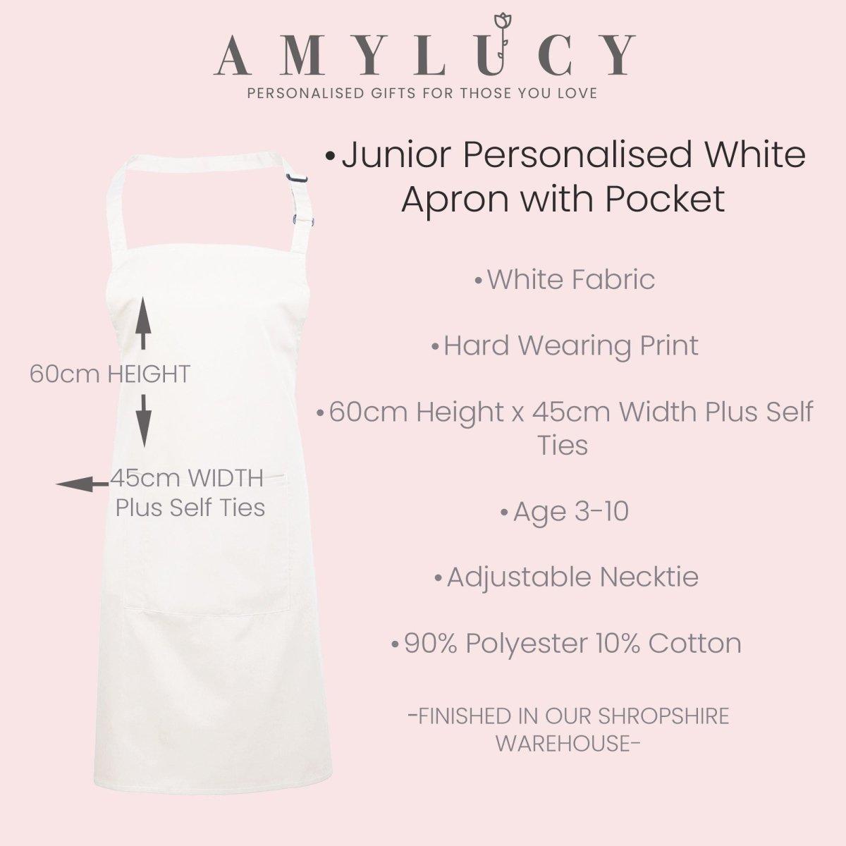 Personalised Initial Apron, Rose Gold Baking Gift, Watercolour Flowers Apron Cooking Gift, Initial Gift for Her, Custom Made, Your Words - Amy Lucy
