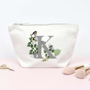 Personalised Initial Makeup Bag, Girl Gift Makeup Bag, Cosmetic Bags, Makeup Gift, Teen Gift, Stocking Filler, Period Bag, Robin Gift, - Amy Lucy