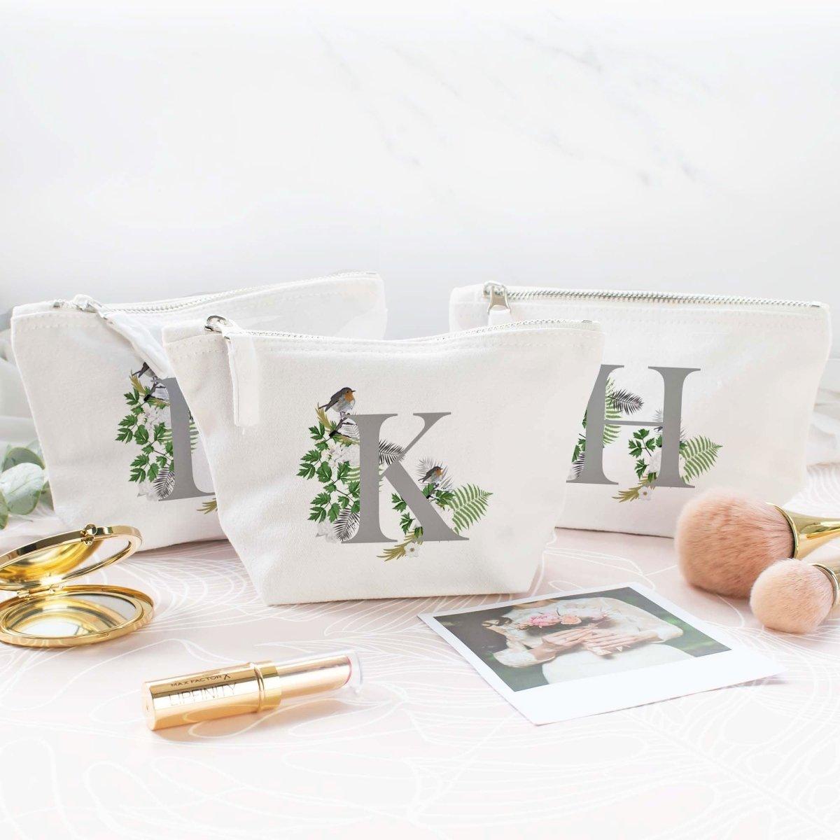 Personalised Initial Makeup Bag, Girl Gift Makeup Bag, Cosmetic Bags, Makeup Gift, Teen Gift, Stocking Filler, Period Bag, Robin Gift, - Amy Lucy