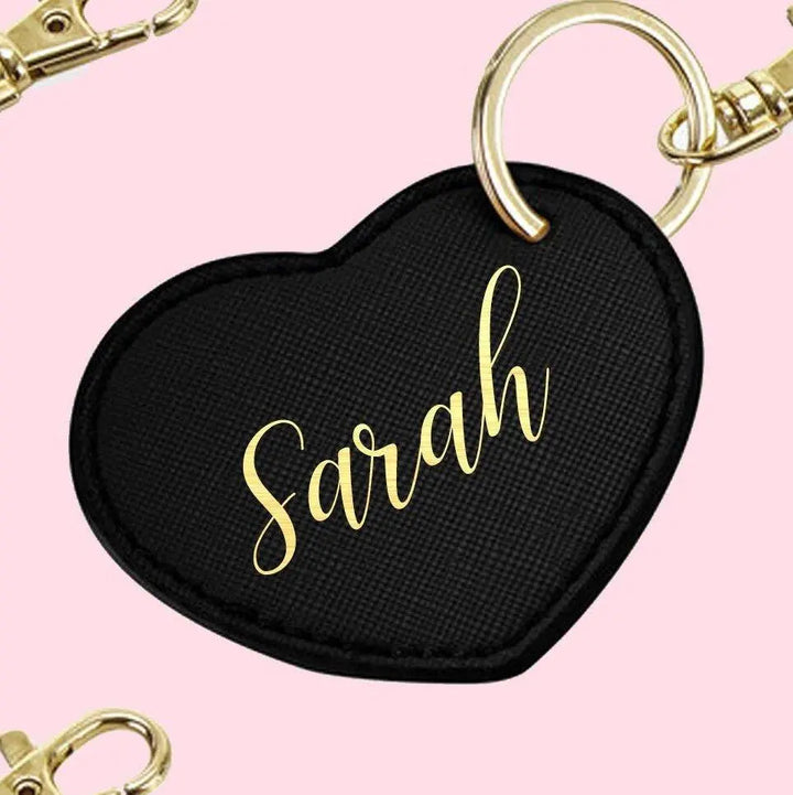 Personalised Keyring, Bridesmaid Gift, Personalised Heart Keyring, Maid of Honour Gift, Hen Party Gift, Heart Keyring, Keyring, Vegan - Amy Lucy