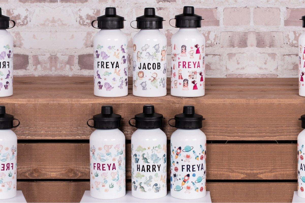 Personalised Kids Water Bottle, Child School Water Bottle, Kids Nursery Drink Bottle, Boys School Flask, Girls Drinks Cup, Gym Bottle, Cup - Amy Lucy