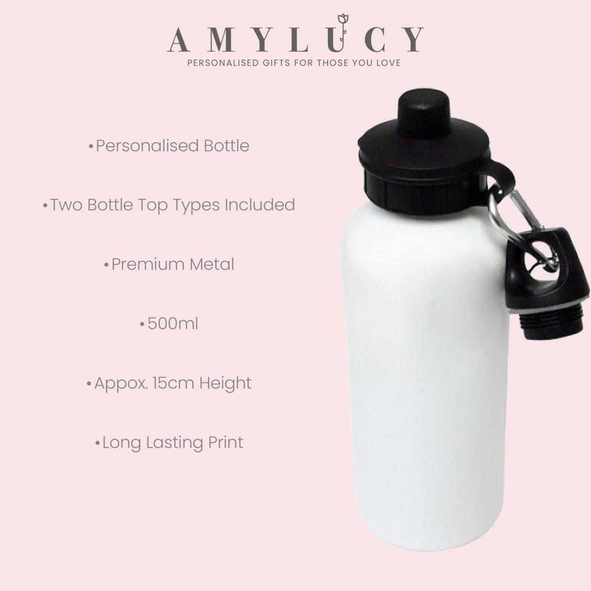 Personalised Kids Water Bottle, Child School Water Bottle, Kids Nursery Drink Bottle, Boys School Flask, Girls Drinks Cup, Gym Bottle, Cup - Amy Lucy