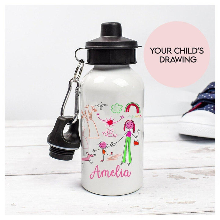 Personalised Kids Water Bottle, Kids Drawing Sports Bottle, Child Own Drawing Drinks Bottle, Nursery Bottle, School Drink Bottle - Amy Lucy