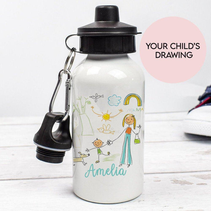 Personalised Kids Water Bottle, Kids Drawing Sports Bottle, Child Own Drawing Drinks Bottle, Nursery Bottle, School Drink Bottle - Amy Lucy