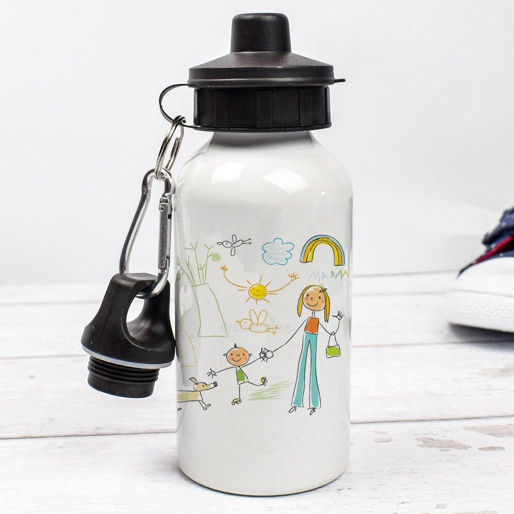 Personalised Kids Water Bottle, Kids Drawing Sports Bottle, Child Own Drawing Drinks Bottle, Nursery Bottle, School Drink Bottle - Amy Lucy