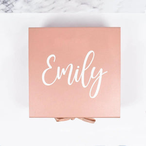 Personalised Large Gift Box, Empty Gift Box, Birthday Large Gift Box, Happy Birthday Gift Box, Birthday Hamper, Rose Gold, Big Gift Box - Amy Lucy