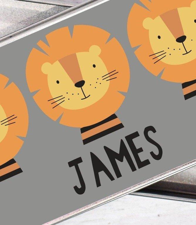 Personalised Lion Pencil Case, Lion School Pencil Case, Kids Lion Metal Pencil Case, Boys School Pencil Tin, Lion Gifts, Girls Pencil Case - Amy Lucy