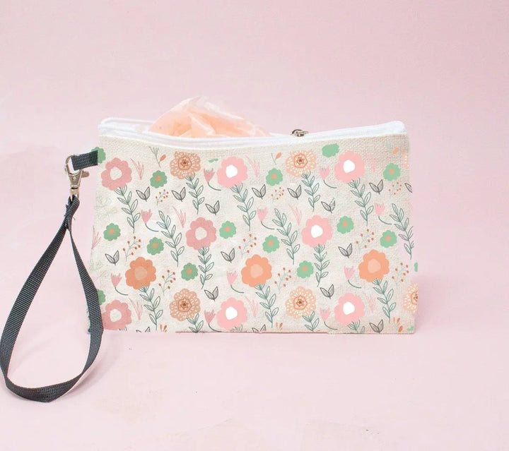 Personalised Makeup Bag, Name Makeup Bag, Floral Make Up Bag, Custom Pencil Case, Inhaler Bag, Floral, Cosmetic Bag, Girl Sanitary Bag - Amy Lucy