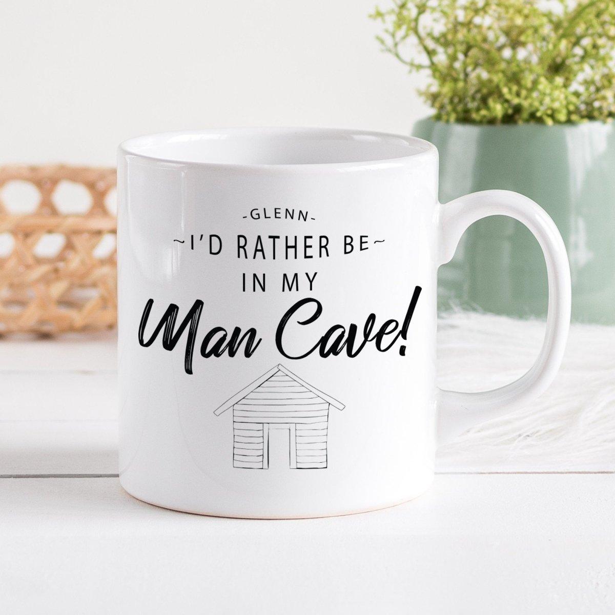 Personalised Man Cave Mug, Father&#39;s Day Man Cave Gift, Man Cave Dad Gift, Granddad Shed Gift, Personalised Tin Mug, Man Cave, Enamel Mug, - Amy Lucy