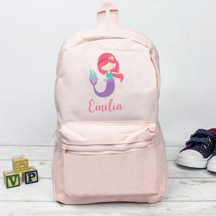 Personalised Mermaid Backpack, Mermaid School Bag, Mythical Animal Rucksack, Girls School Backpack, Children Student Backpack, Mermaid Pack - Amy Lucy