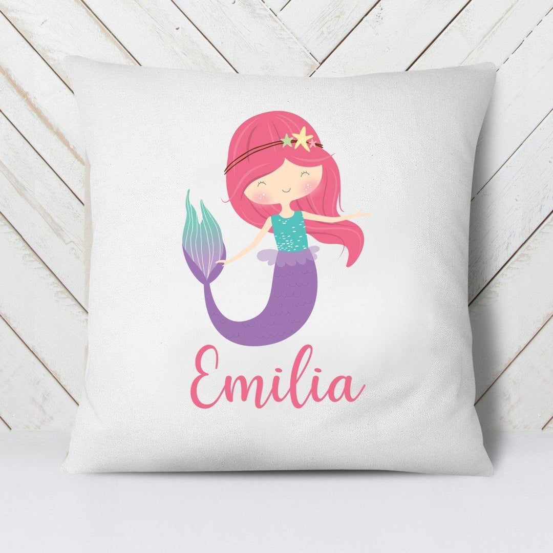 Personalised Mermaid Cushion, Mermaid Gift, Mermaid Decor, Mermaid Cushion, Girls Decoration, Bedroom Cushion, Kids Mermaid Gifts, - Amy Lucy