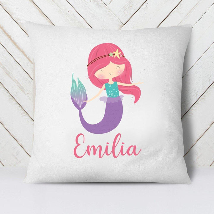 Personalised Mermaid Cushion, Mermaid Gift, Mermaid Decor, Mermaid Cushion, Girls Decoration, Bedroom Cushion, Kids Mermaid Gifts, - Amy Lucy