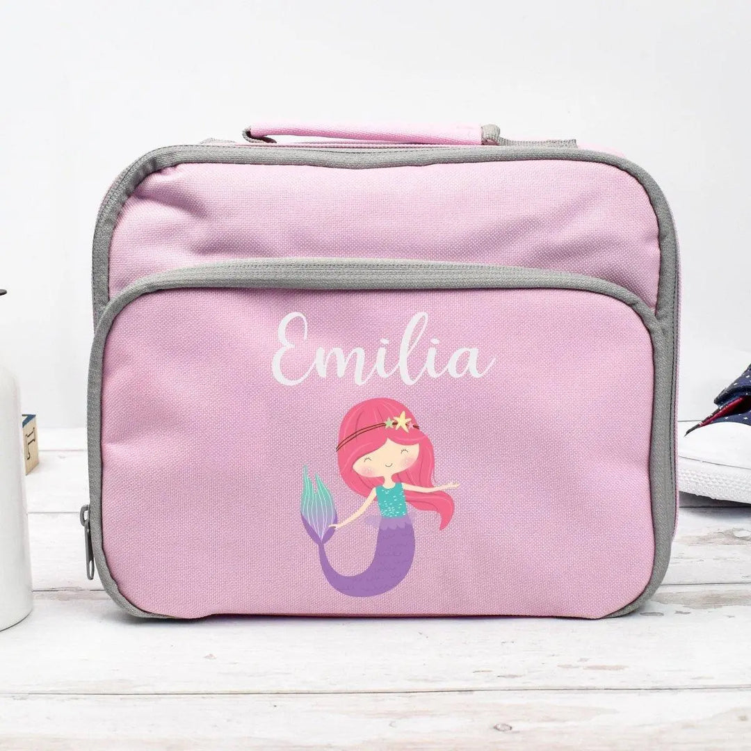 Personalised Mermaid Lunch Bag, Mermaid School Lunch Bag, Mythical Creature Cooler Bag, Girls School Lunch Bag Children Student, School - Amy Lucy