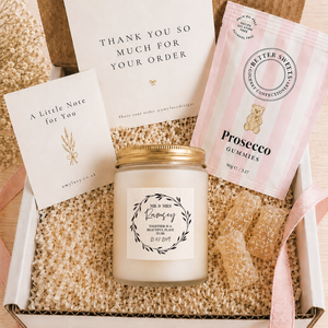 Personalised Metallic Anniversary Candle styled as a thoughtful gift