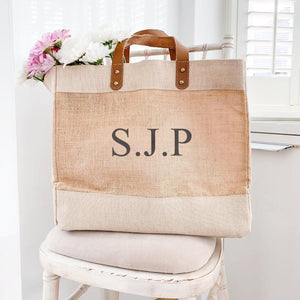 Personalised Monogram Bag, Ladies Shopping Bag, Fashion Initial Bags, Luxury Bridal Gifts, Jute Bag, Farmers Market, Natural, Eco Bags, Name - Amy Lucy