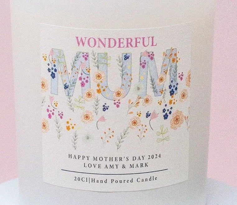 Personalised Mother's Day Candle, Mother's Day Gift, Mum Scented Candle, Gift for Mum, Mum Gift, Mother's Day Gift from Child, Nanny Gift, - Amy Lucy