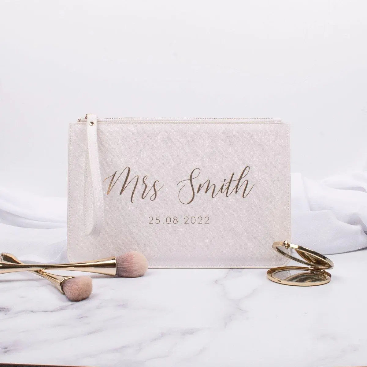 Personalised Mrs Gift, New Wife Gift, Wife Bridal Pouch, New Wifey Gift Pouch, Bride To Be Gift, Bride Gift, Wedding, Honeymoon Gift, - Amy Lucy