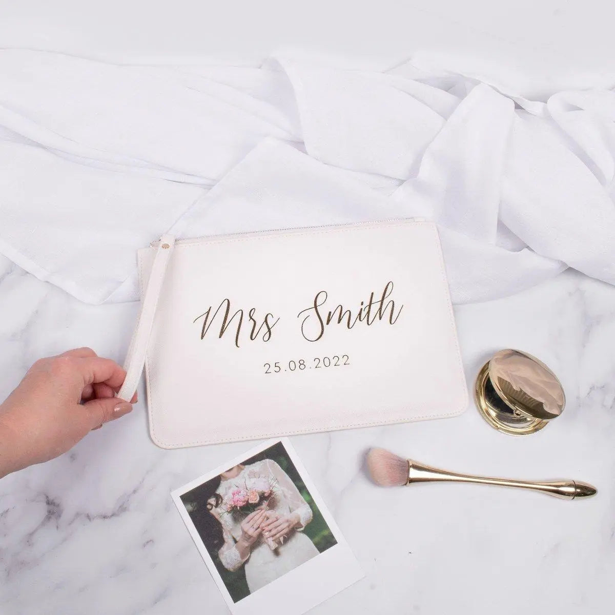 Personalised Mrs Gift, New Wife Gift, Wife Bridal Pouch, New Wifey Gift Pouch, Bride To Be Gift, Bride Gift, Wedding, Honeymoon Gift, - Amy Lucy