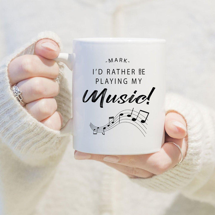 Personalised Music Mug, Music Gift, Music Themed Gift, Music Dad Gift, Granddad Music Gift, Personalized Tin Mug, Music Lover Gift, Music - Amy Lucy