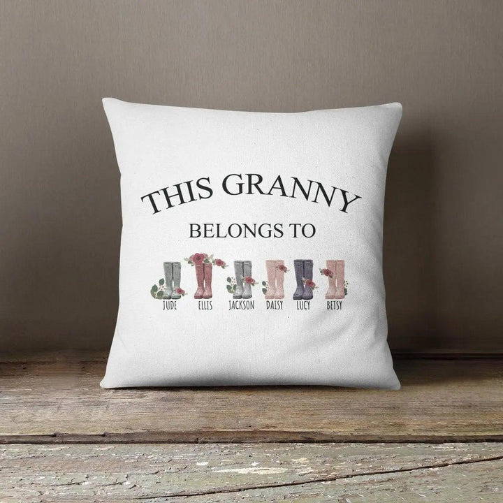 Personalised Nanny Belongs To Cushion, Christmas Grandchild Nan Gift, Grandma Gifts, Mothers Day Gifts, Mum Gifts, Cushion Cover Only - Amy Lucy