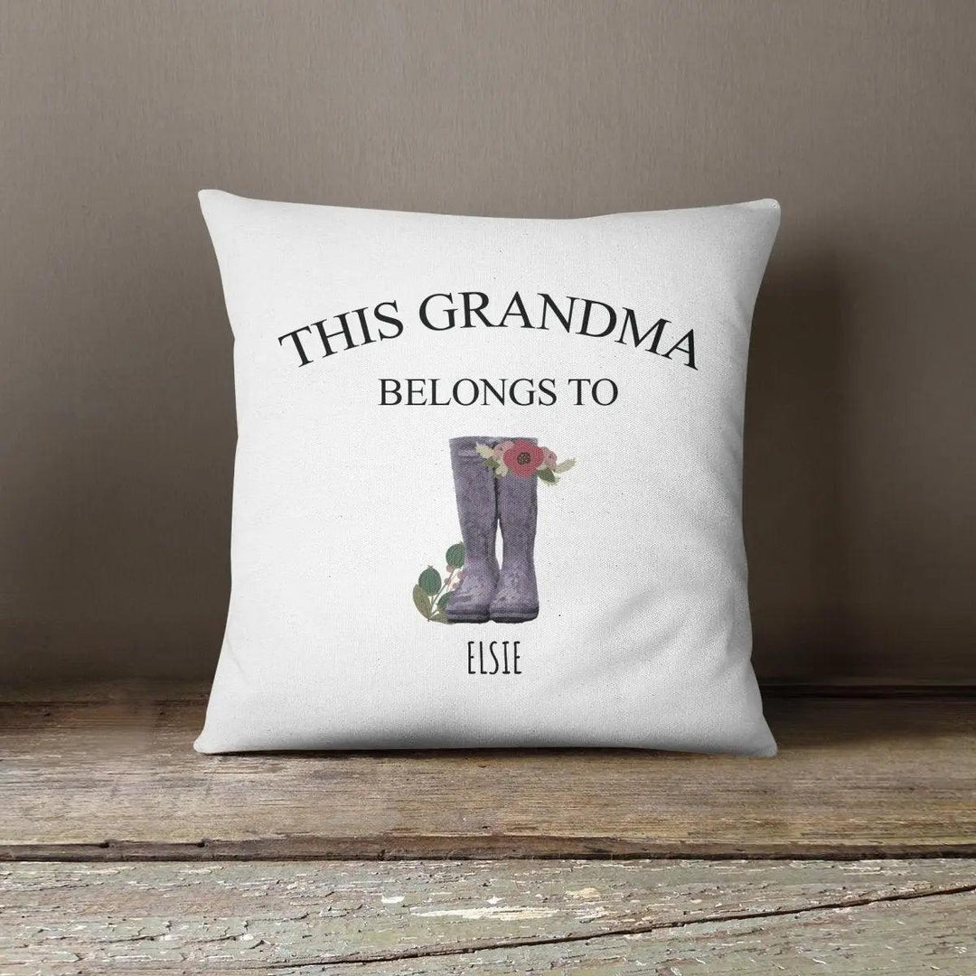 Personalised Nanny Belongs To Cushion, Christmas Grandchild Nan Gift, Grandma Gifts, Mothers Day Gifts, Mum Gifts, Cushion Cover Only - Amy Lucy