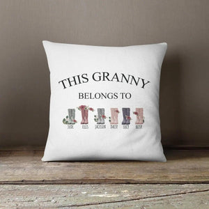 Personalised Nanny Belongs To Cushion, Christmas Grandchild Nan Gift, Grandma Gifts, Mothers Day Gifts, Mum Gifts, Mummy Throw Pillow, Gran - Amy Lucy