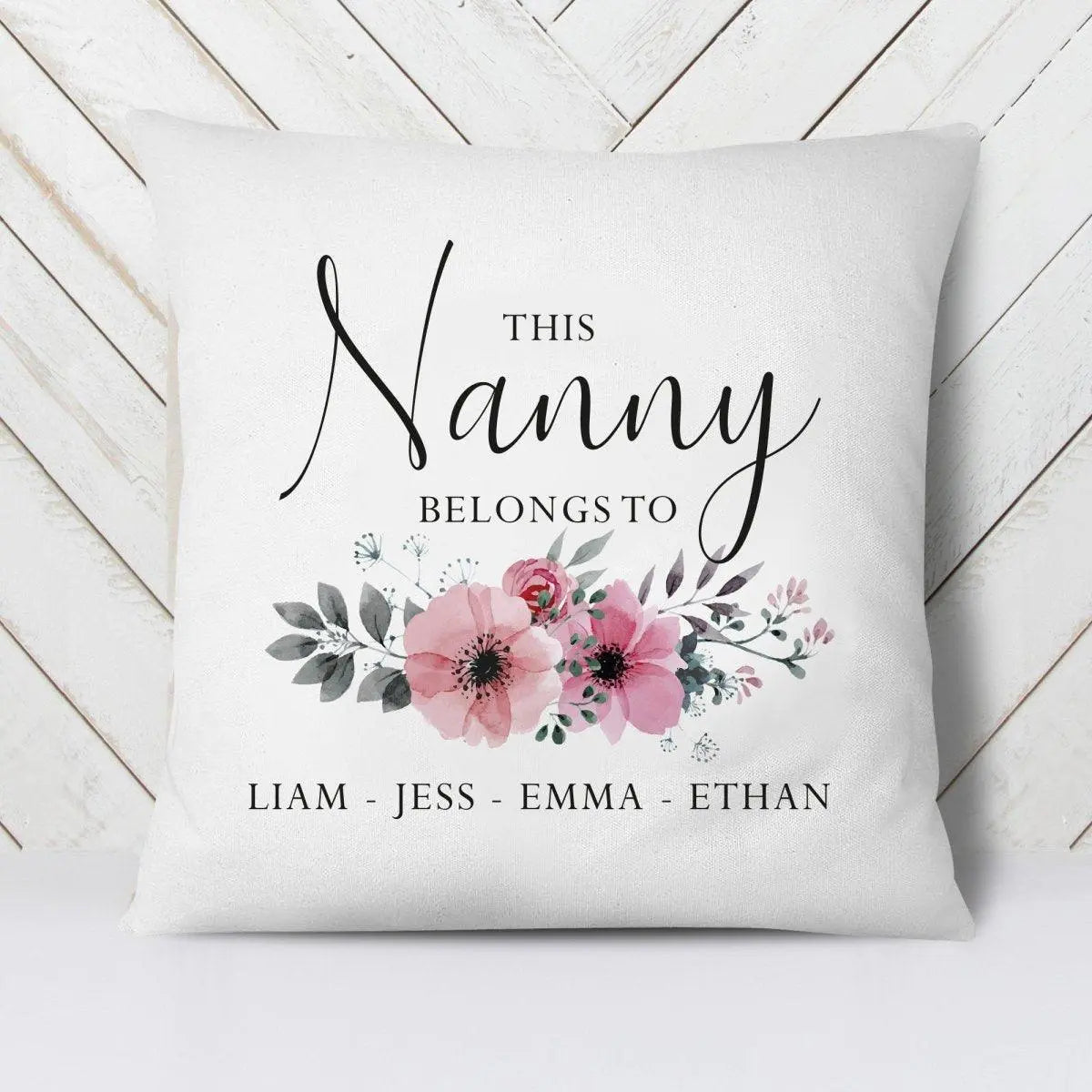 Personalised Nanny Cushion, Mother's Day Cushion, Personalised Gift for Nan, Nanny Gift, Mothers Day Gifts, Grandma Gift, Nana Cushion - Amy Lucy