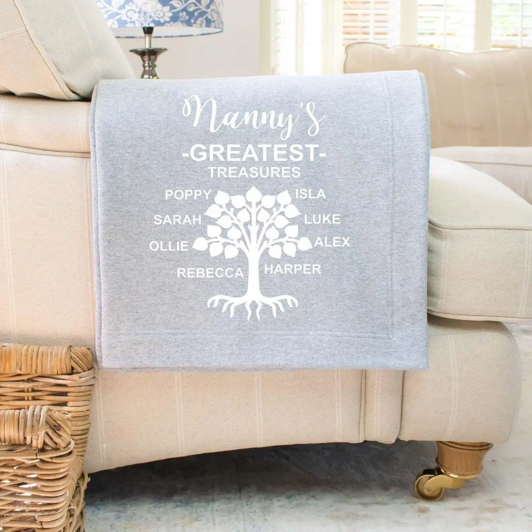 Personalised Nanny Gift Christmas Blanket, Nan Blanket Gift, Christmas Grandma Gift, Nanny Christmas Gifts, Christmas Gift - Amy Lucy