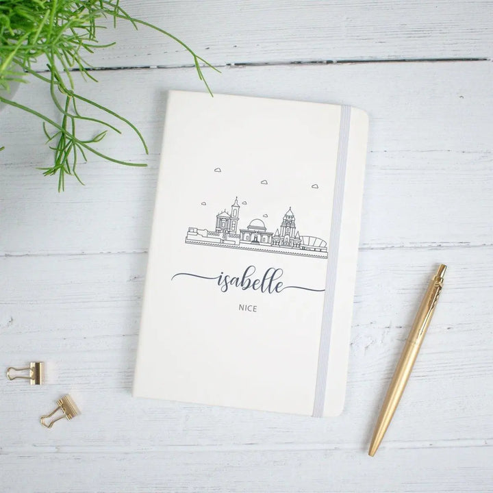 Personalised Nice France Notebook, Nice Travel Journal, Nice France ravel Journal, Custom Name Journal, Nice Theme Diary, Travel Gift, Uni - Amy Lucy