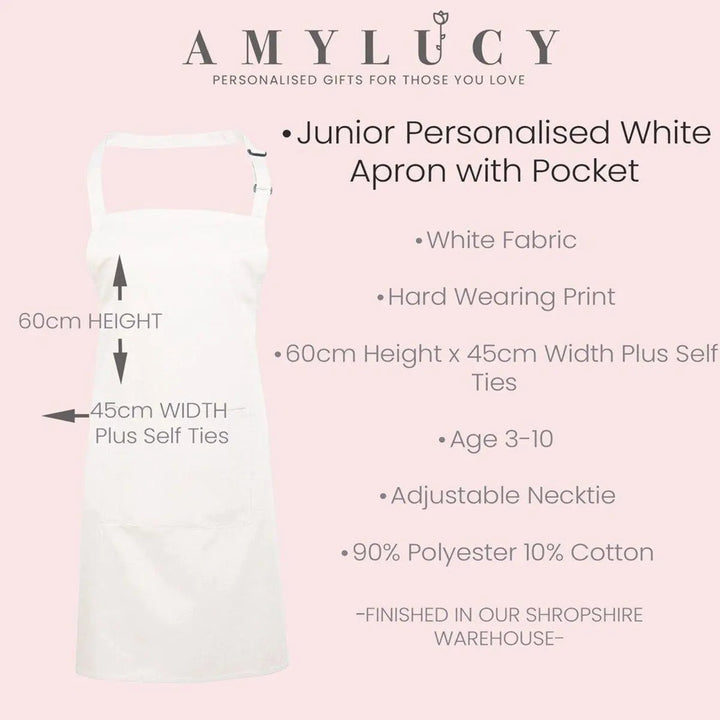 Personalised Page Boy Apron, Page Boy Gift, Blue Theme, Grey Theme, Wedding Page Boy, Wedding Gift, Page Boy Gift, Wedding Day Kids Apron - Amy Lucy