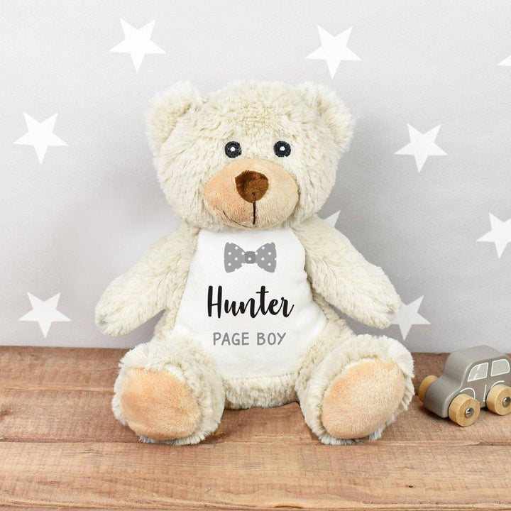 Personalised Page Boy Teddy, Page Boy Gift, Child Page Boy Teddy, Wedding Page Boy Thank You Gift, Wedding Gift, Page Boy Gifts, - Amy Lucy