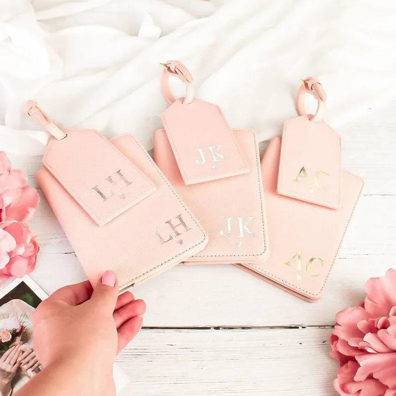 Personalised Passport Holder Luggage Tag, Bridesmaid Passport Holder, Maid of Honour Passport, Bride to Be Passport, Hen Party Passport - Amy Lucy