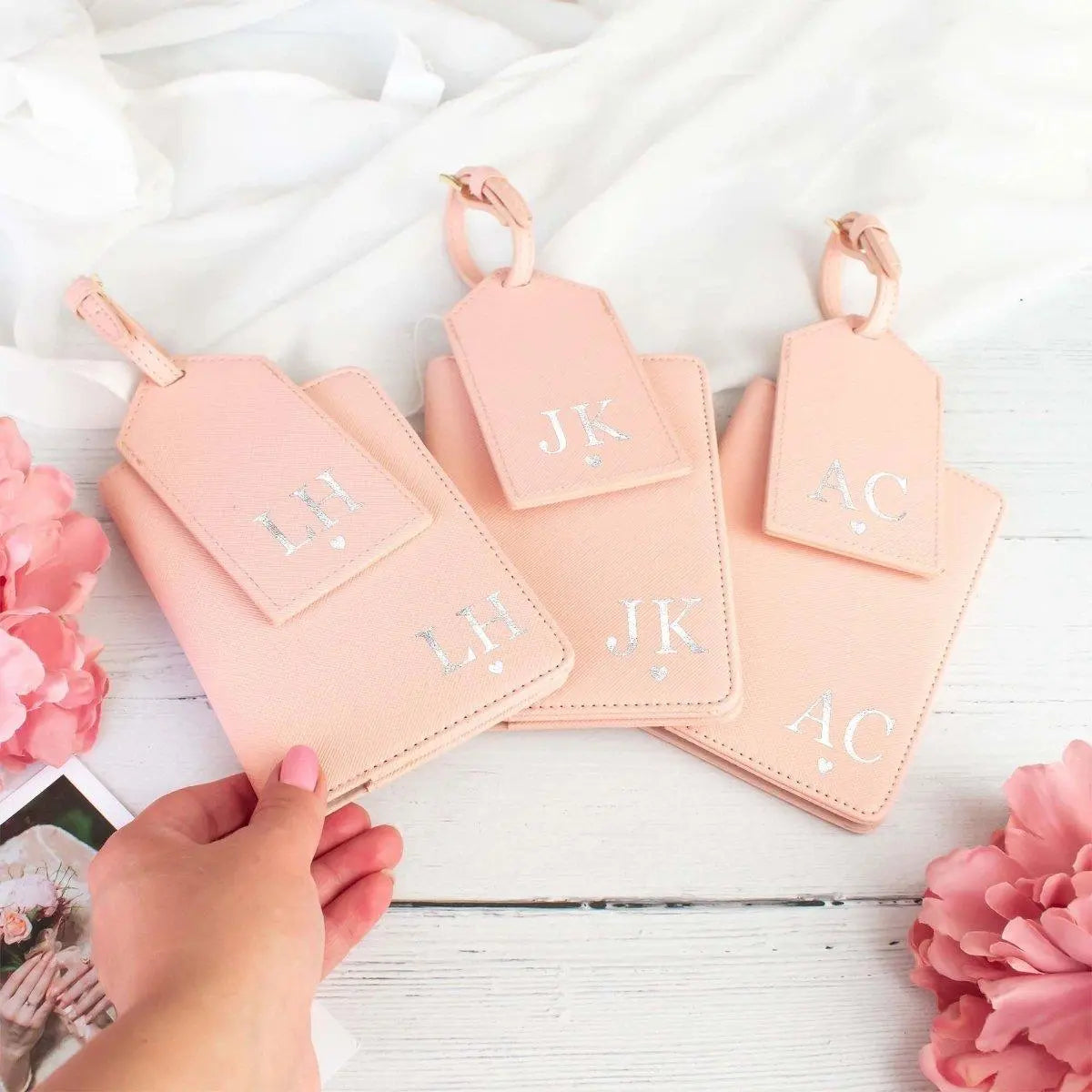 Personalised Passport Holder Luggage Tag, Bridesmaid Passport
