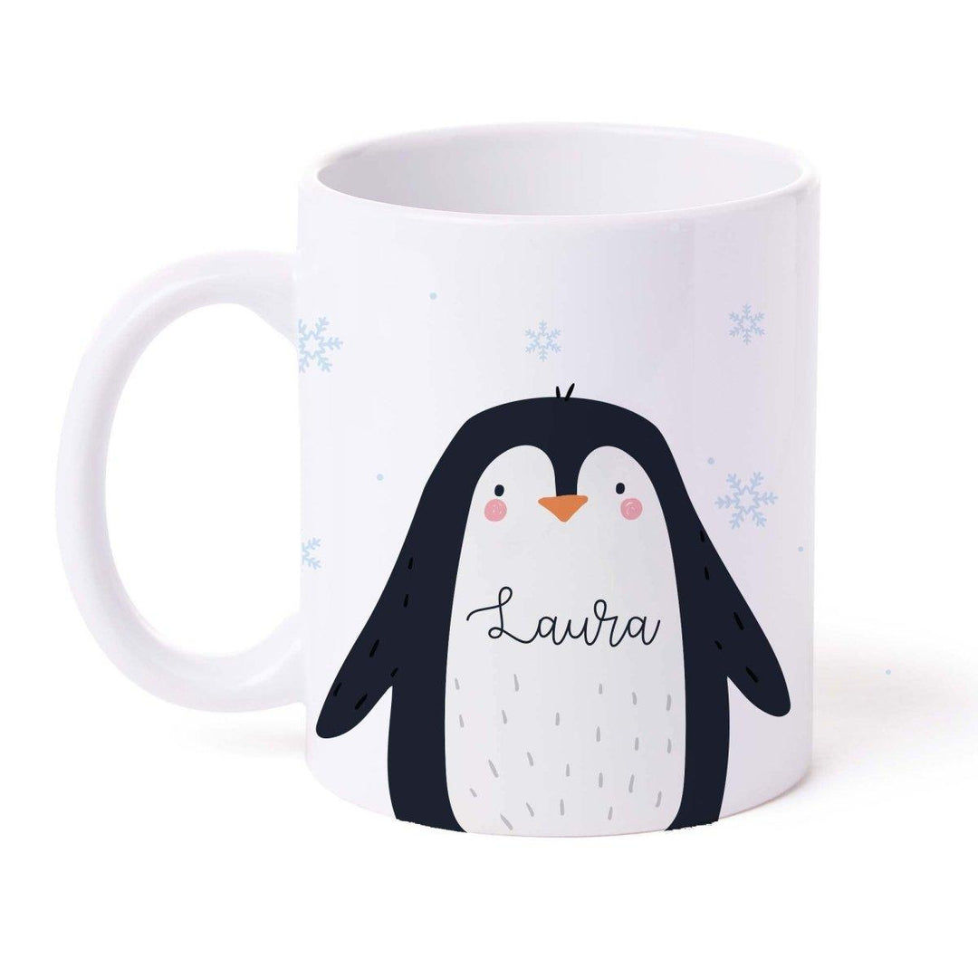 Personalised Penguin Mug, Personalised Christmas Mug, Xmas Mug Gift, Child Christmas Mug, Christmas Eve Box Fillers, Stocking Filler, Mug - Amy Lucy